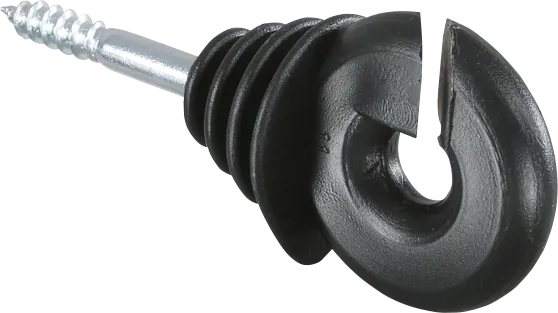 Ringisolator, m. Holzgewinde, 6mm Schaft (Eimer mit 100 Stück)