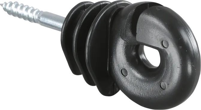 Qualitäts-Ringisolator, mit Holzgewinde, 6 mm Schaft (25 Stück / Pack)