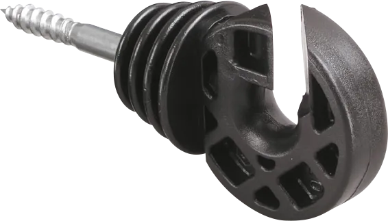 Profi-Ringisolator mit Holzgewinde, mit breitem Schlitz f.Seil (25 Stück / Pack)