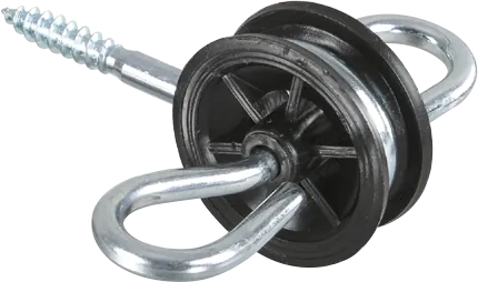 Torgriffisolator Standard, 2 verz. Ösen, Holzgewinde, (4 Stück / Pack)