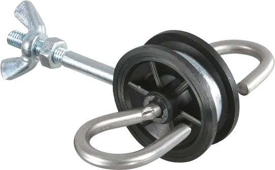 Torgriffisolator Gewinde M6, 2 Edelstahlösen (4 Stück / Pack)