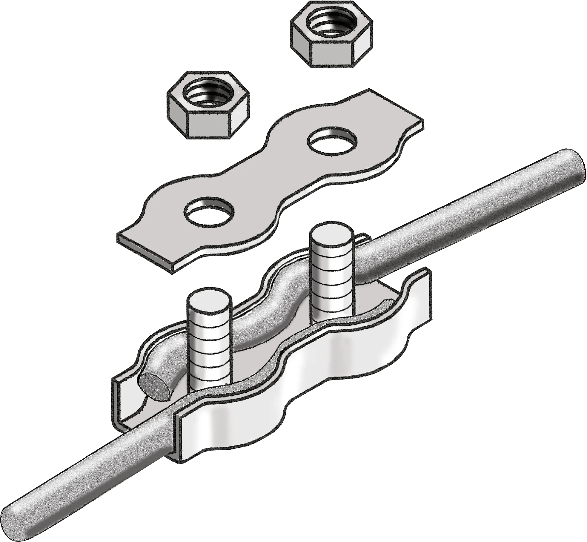 Seilverbinder verzinkt, für Seile bis 6 mm (10 Stück/Pack)