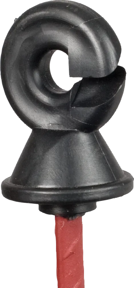 Ersatz-Kopfisolator mit Ring, für runde Pfähle d= 7 mm (25 Stück / Pack)