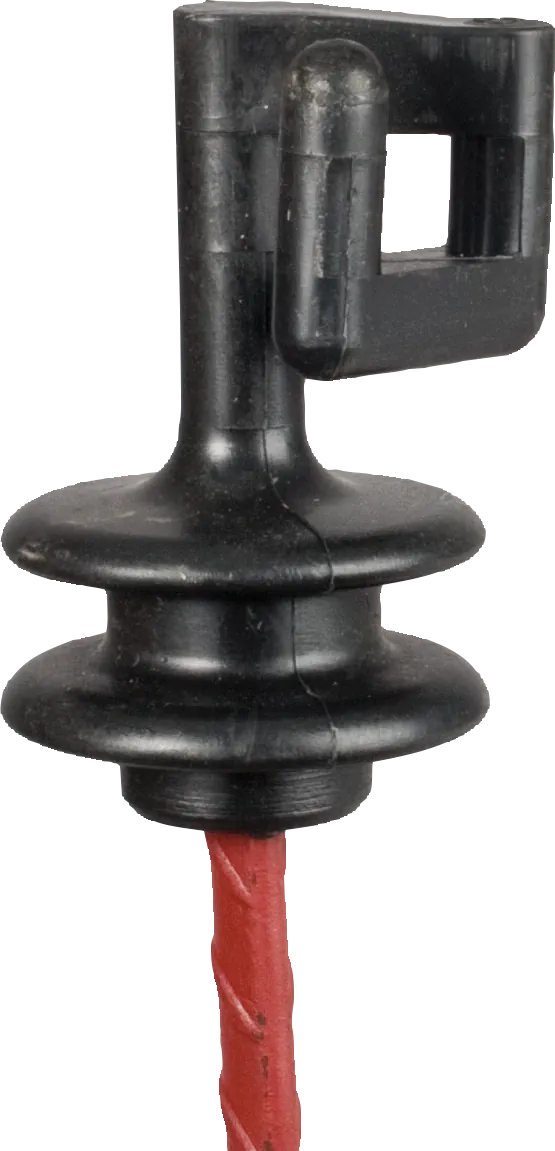 Ersatz-Kopfisolator mit Kunststoff-Öse für Federstahlpfahl oval