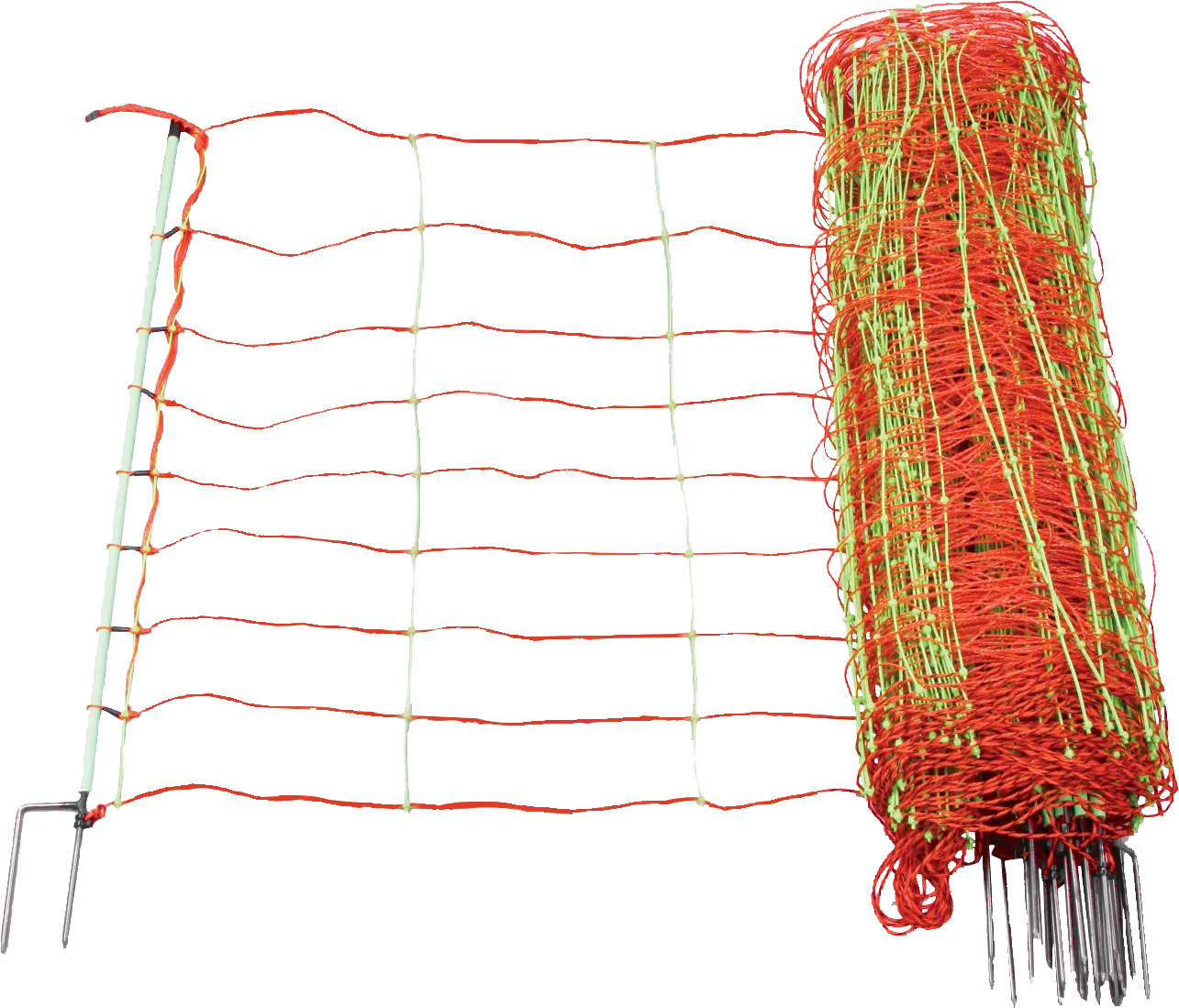 Elektrozaunnetz, Kombi, 0,90 m, 50 m mit Doppelspitze