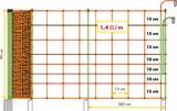 Elektrozaunnetz "plus/minus" 90 cm hoch, mit Doppelspitze, 50 m