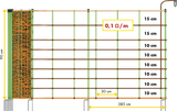 Tornado XL-Elektrozaunnetz, Kombi, 0,90 m, 50 m, mit Doppelspitze