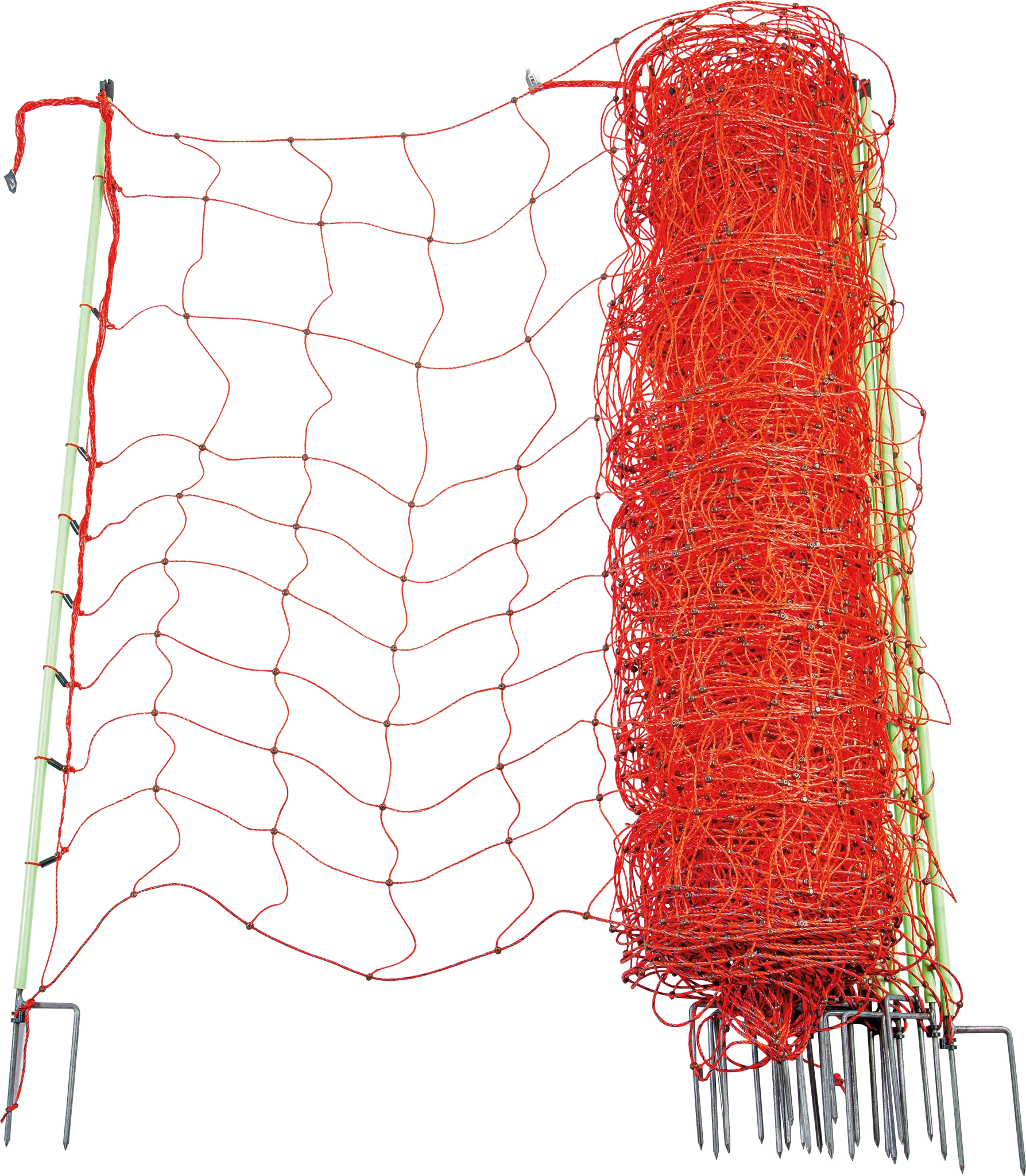 Elektrozaunnetz 120 cm hoch, mit Doppelspitze, 50 m