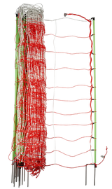Tornado XL-Elektrozaunnetz, Kombi, mit Erdleiter, 120 cm hoch, mit Doppelspitze