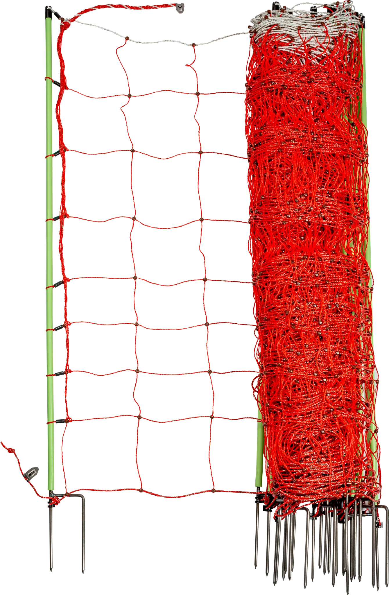 Tornado XL-Elektrozaunnetz mit Erdleiter 106 cm hoch, mit Doppelspitze, 50 m
