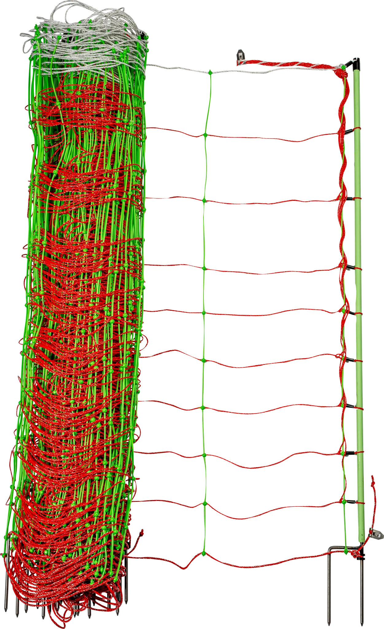 Tornado XL-Elektrozaunnetz Kombi, mit Erdleiter, 106 cm hoch, mit