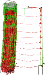 Tornado XL-Elektrozaunnetz Kombi, mit Erdleiter, 106 cm hoch, mit