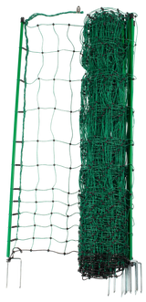 Geflügelnetz, grün, 112 cm hoch, mit Doppelspitze, 25 m