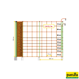 Elektrozaunnetz "plus/minus" 120 cm hoch mit Doppelspitze, 50 m