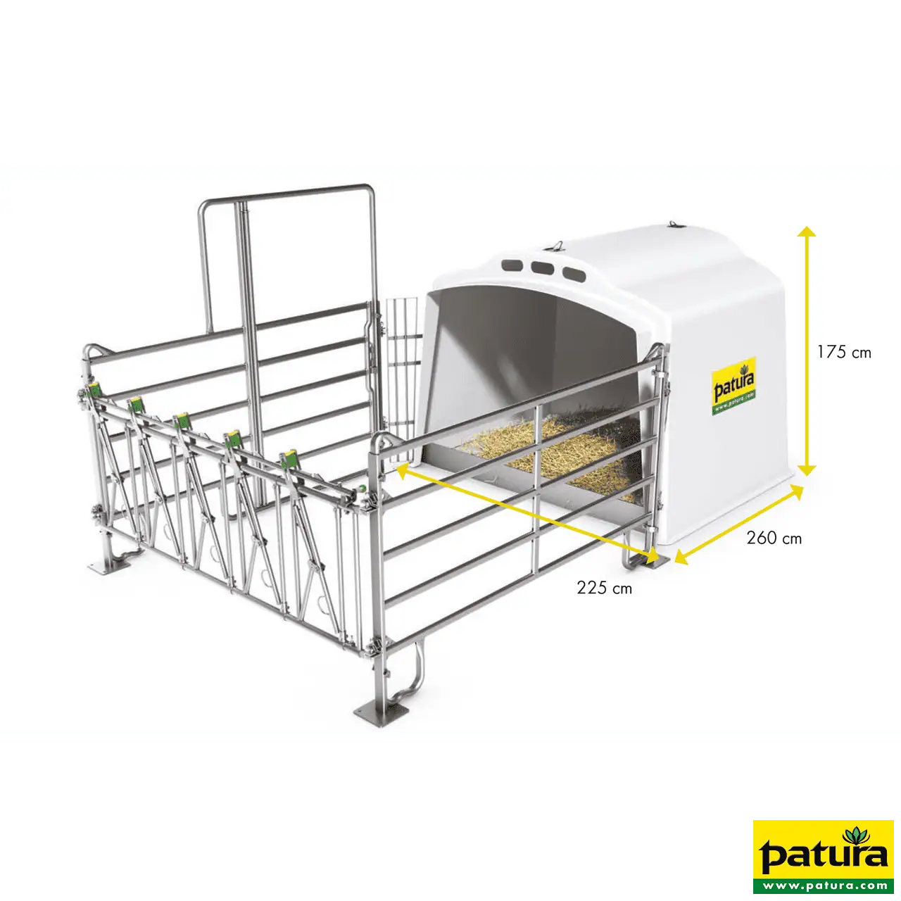 Kälberhütte XL mit Profi-Umzäunung