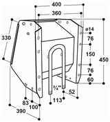 Ventil-Trogtränke Mod. 480 Edelstahl integrierter Ringleitungsanschluss