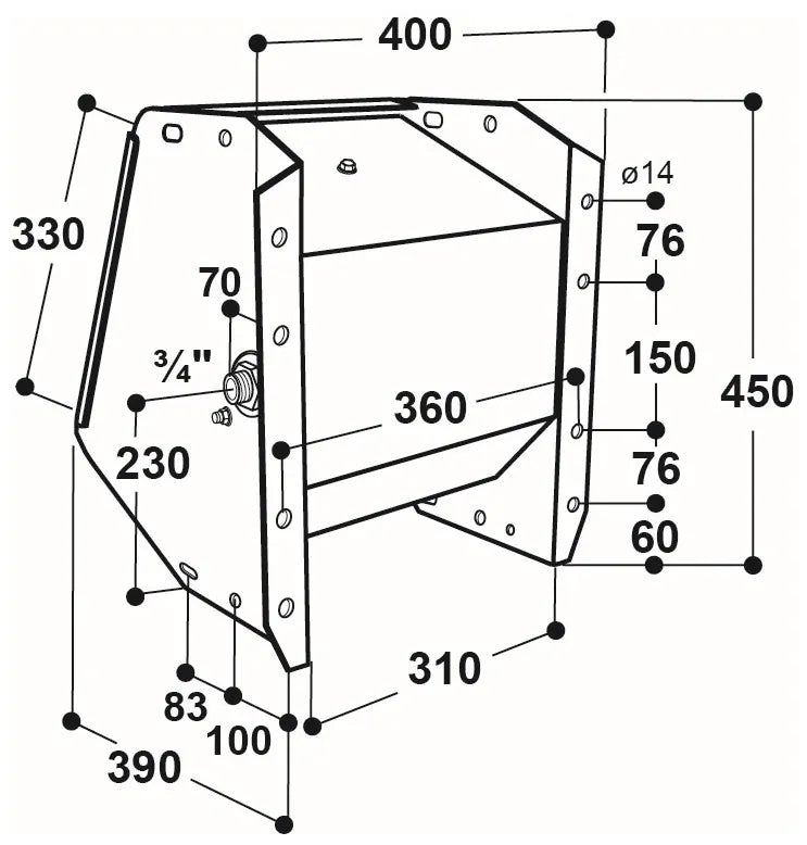 Ventil-Trogtränke Mod. 500 Edelstahl