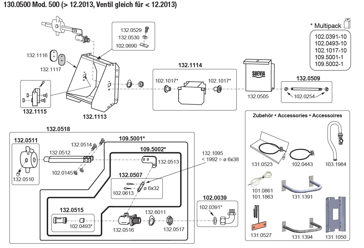 Ventil-Trogtränke Mod. 500 Edelstahl