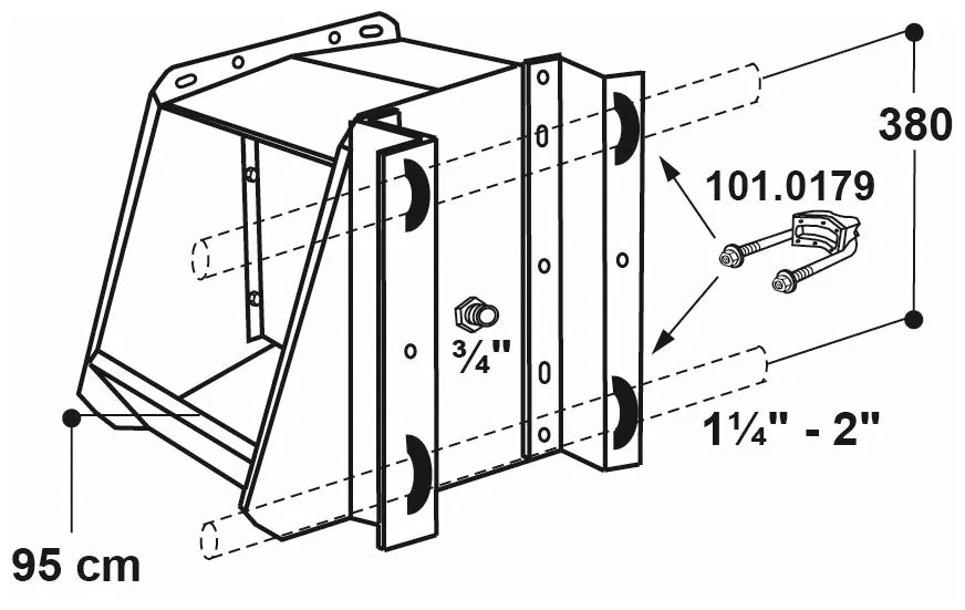 Doppel-Ventil-Trogtränke Mod. 520 Edelstahl