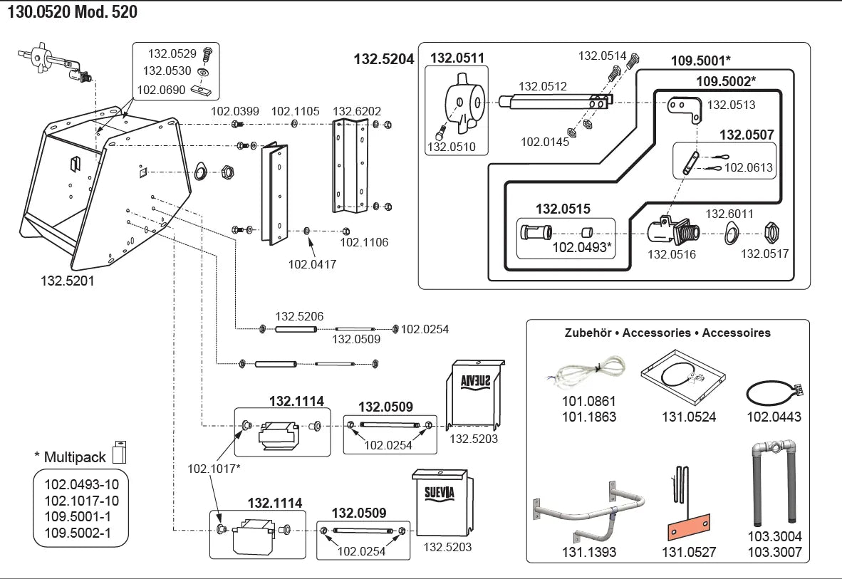 Doppel-Ventil-Trogtränke Mod. 520 Edelstahl