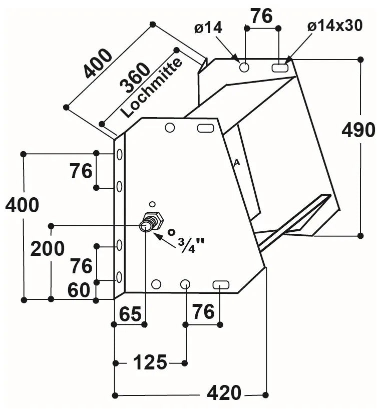 Schwimmer-Trogtränke Mod. 600 Edelstahl