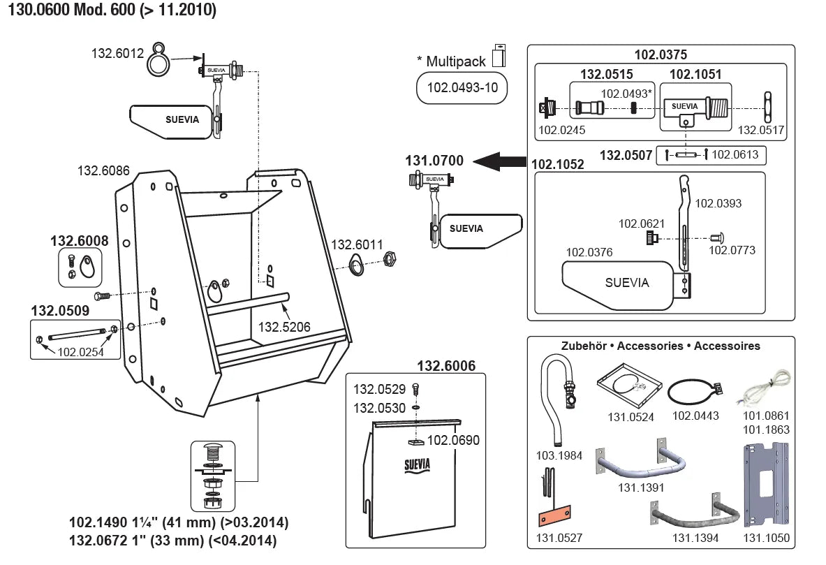 Schwimmer-Trogtränke Mod. 600 Edelstahl
