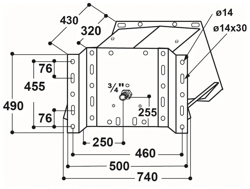 Doppel-Schwimmer-Trogtränke Mod. 620 Edelstahl