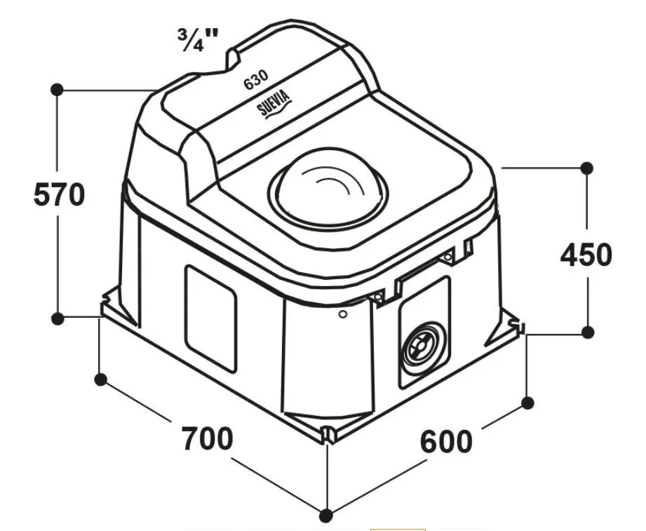 Thermo-Quell Mod. 630, 1 Ball Isolierte Tränke, 40 Liter