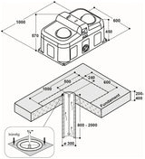 Thermo-Quell Mod. 640, 2 Bälle Isolierte Tränke, 80 Liter