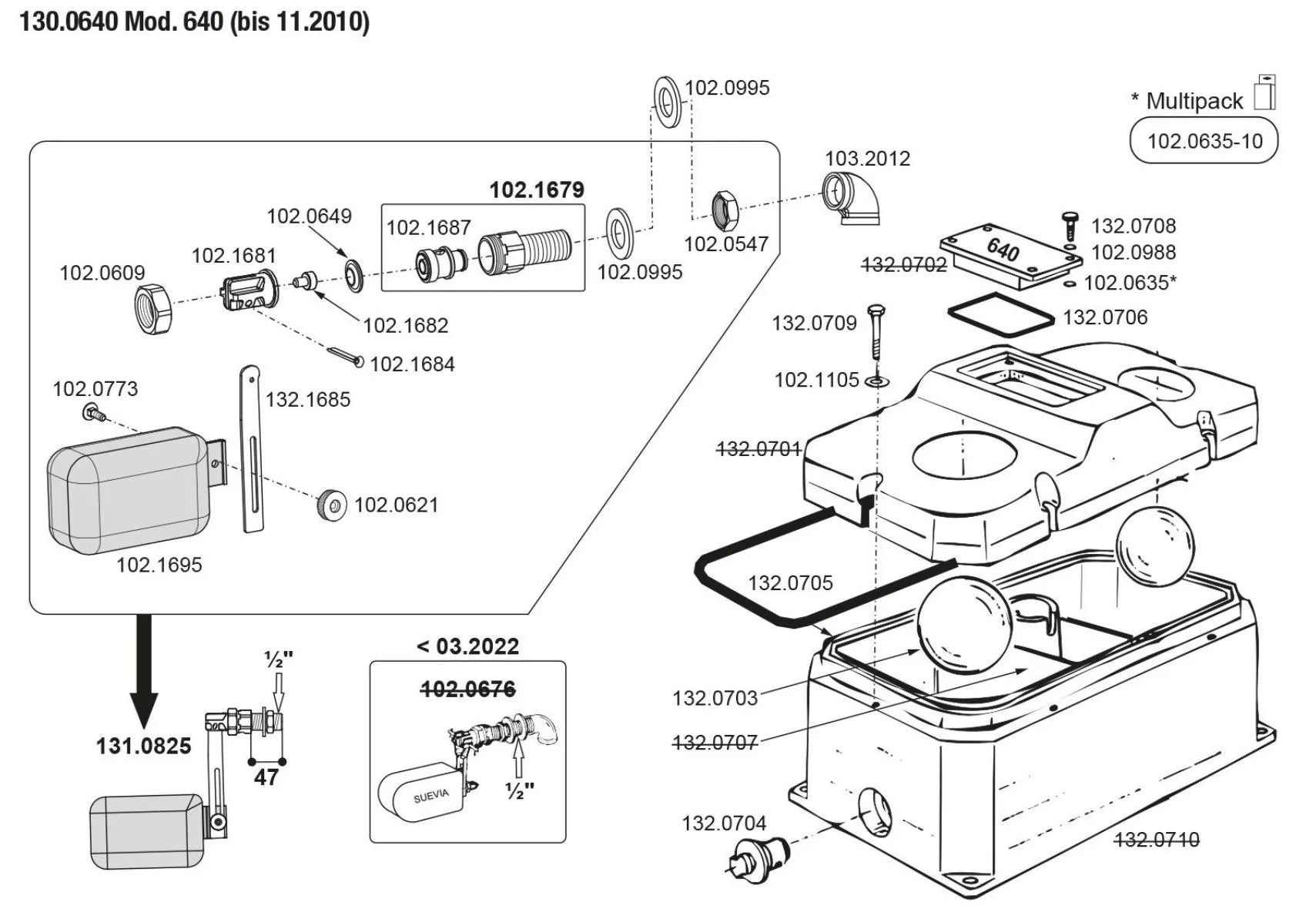 Thermo-Quell Mod. 640, 2 Bälle Isolierte Tränke, 80 Liter