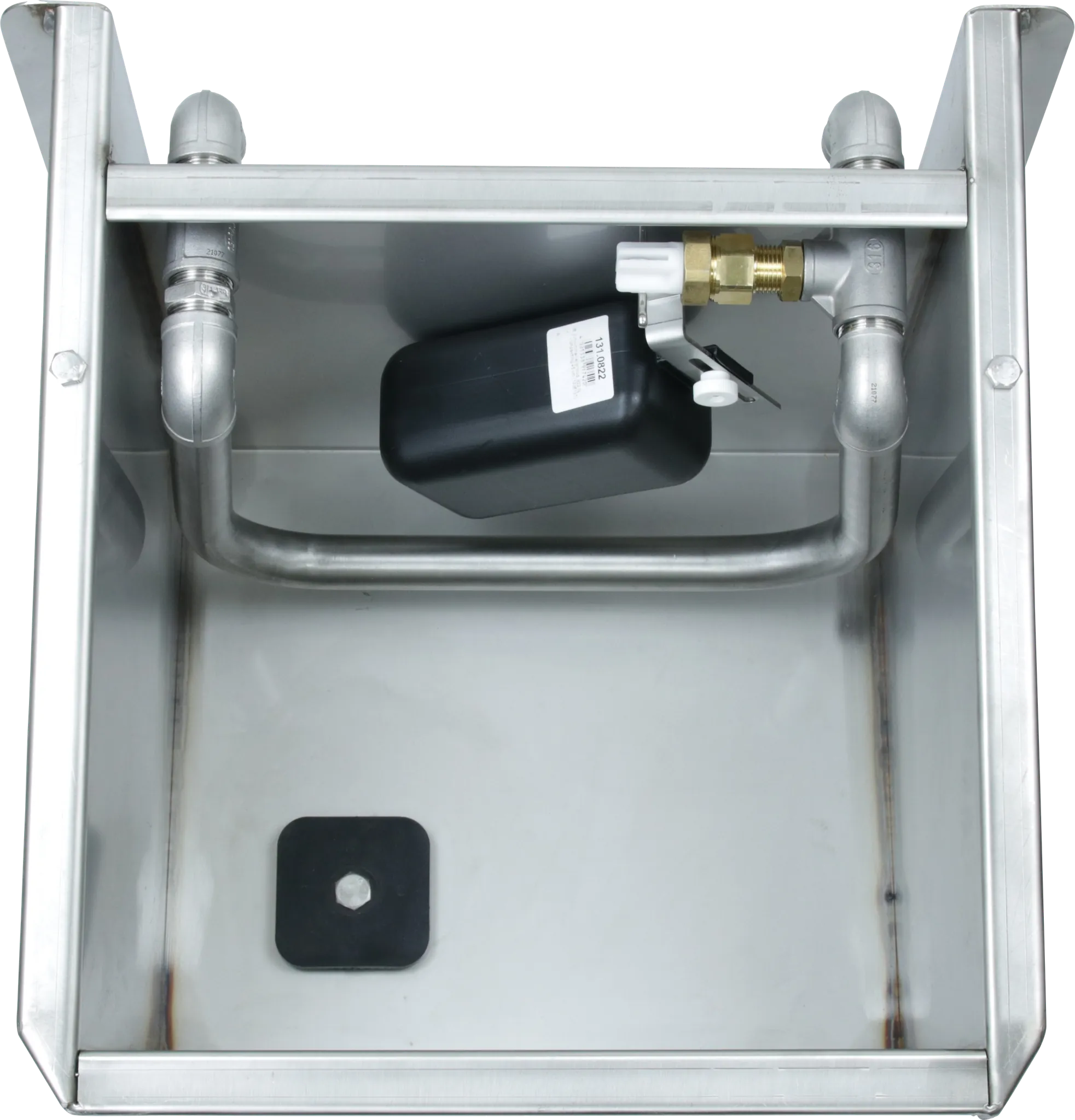 Kompakt-Trogtränke Mod. 6137 Edelstahl mit Maxiflow-Schwimmerventil und