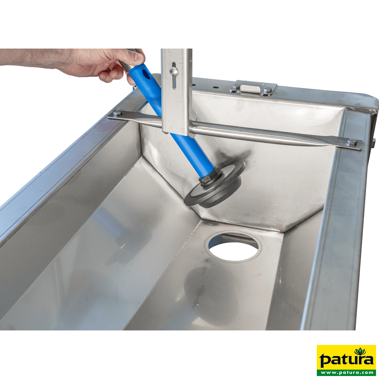 Schnellablauf-Trog 2,30 m (160 l) Modell 6223 für Wandmontage, Edelstahl