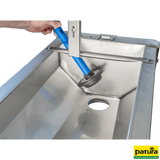 Schnellablauf-Trog 2,30 m (160 l) Modell 6223 für Wandmontage, Edelstahl
