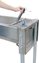 Schnellablauf-Trog 1,40 m (100 l) Modell 6714 für Wandmontage, Edelstahl