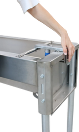 Schnellablauf-Trog 1,40 m (100 l) Modell 6714 für Wandmontage, Edelstahl