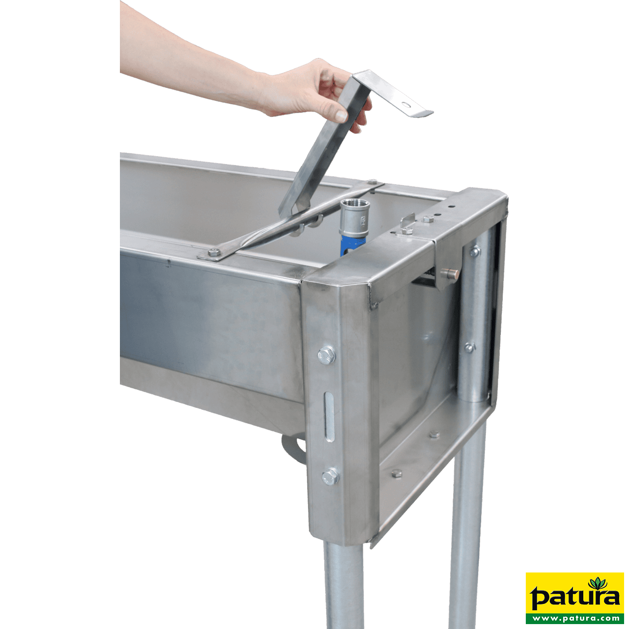 Schnellablauf-Trog 2,30 m (160 l) Modell 6223 für Wandmontage, Edelstahl