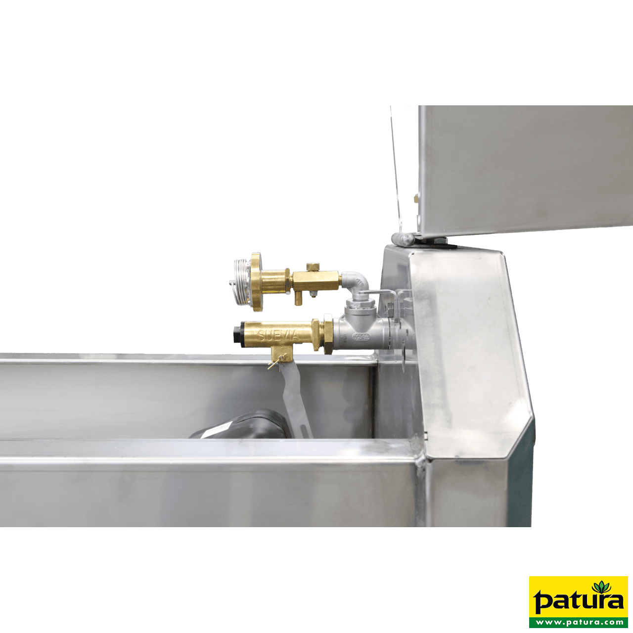 Schnellablauf-Trog 1,90 m (130 l) Modell 6219 für Wandmontage, Edelstahl