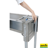 Schnellablauf-Trog, Edelstahl, 1,40 m, 100 l, Modell 6714, für Wandmontage, mit Stopfenhalter
