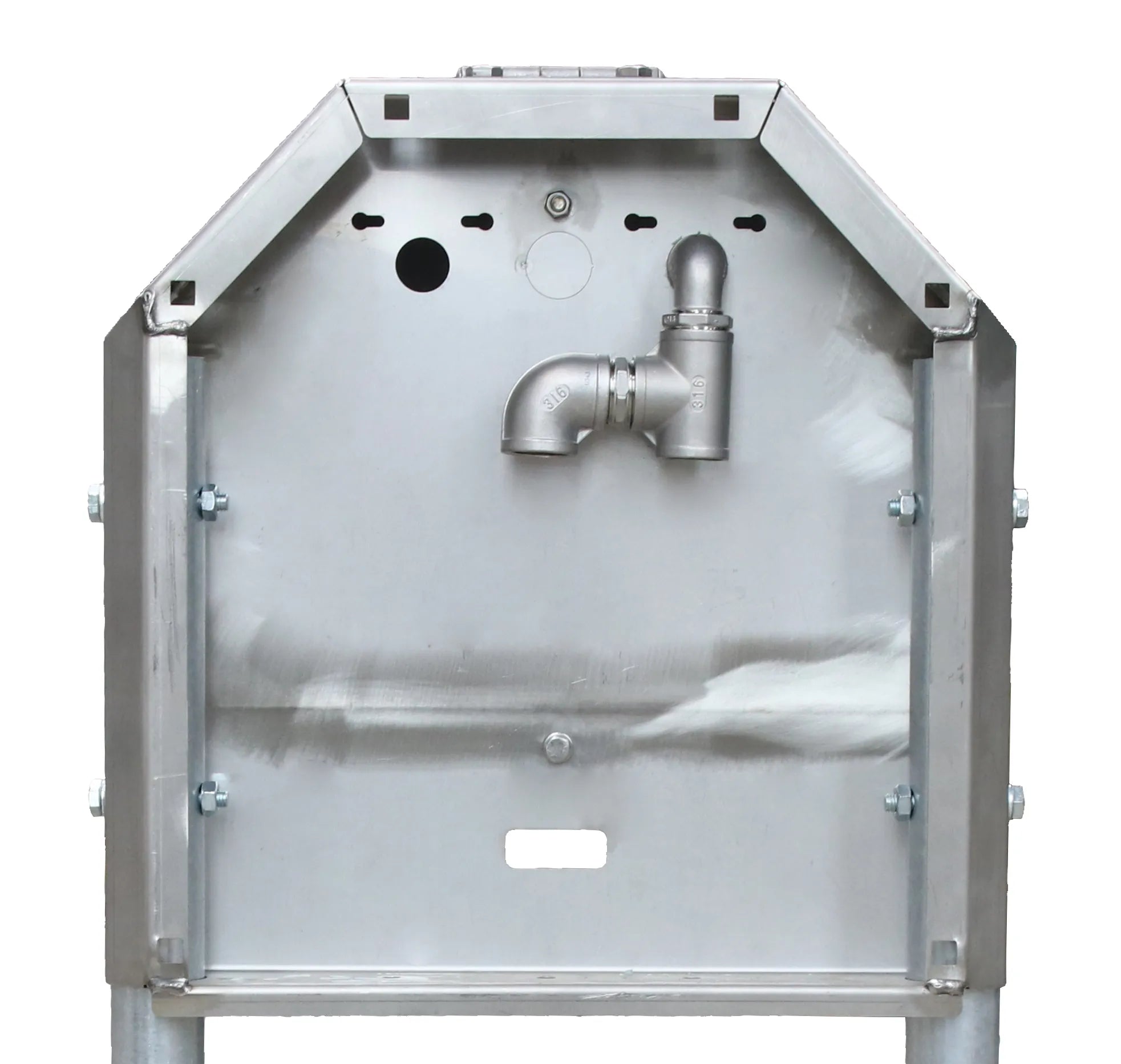 Schnellablauf-Trog 1,90 m (130 l) Modell 6219 für Wandmontage, Edelstahl