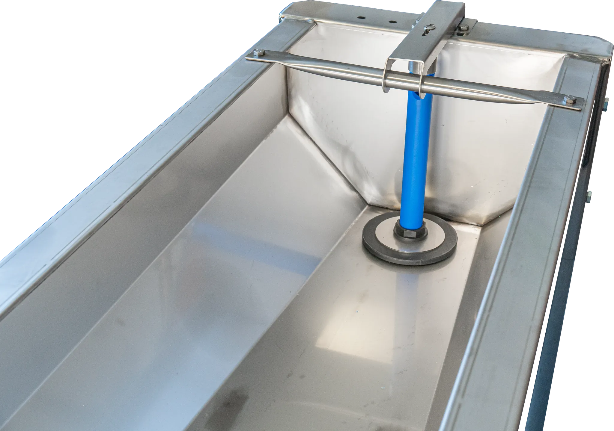 Schnellablauf-Trog 1,90 m (130 l) Modell 6219 für Wandmontage, Edelstahl