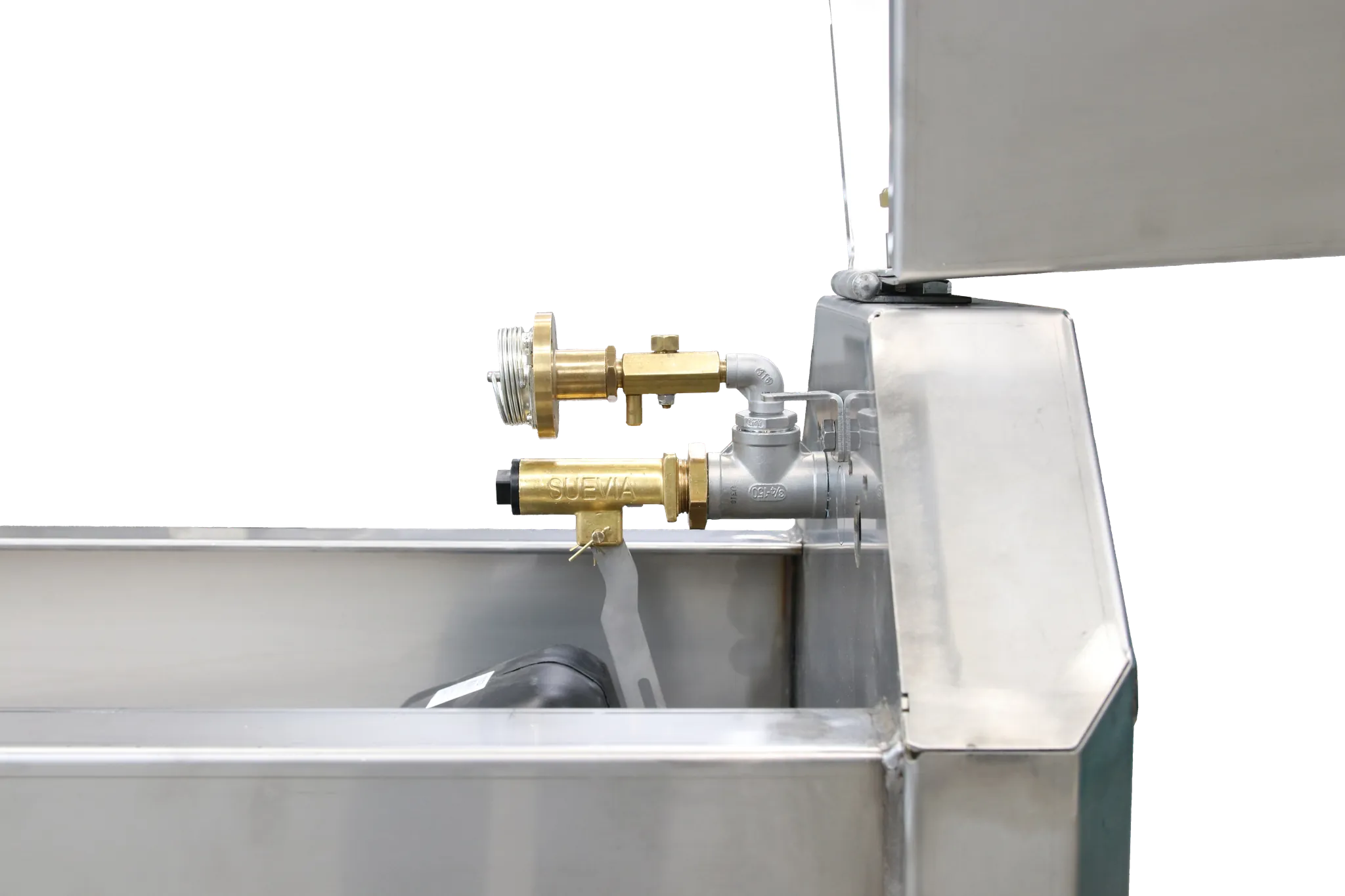 Schnellablauf-Trog 1,90 m (130 l) Modell 6219 für Wandmontage, Edelstahl