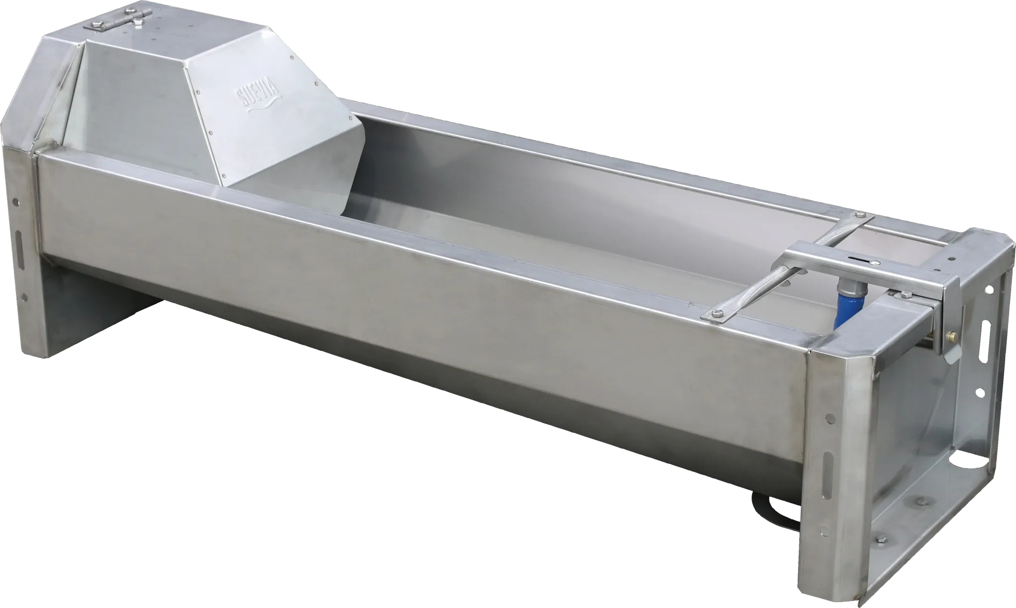 Schnellablauf-Trog 2,30 m (160 l) Modell 6223 für Wandmontage, Edelstahl
