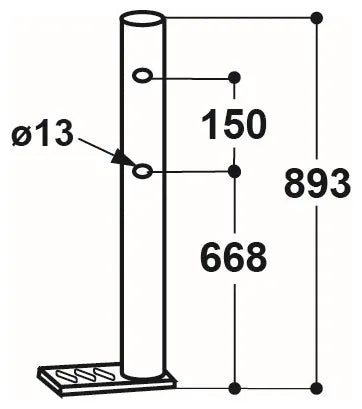 Schnellablauf-Trog 2,30 m (160 l) Modell 6223 für Wandmontage, Edelstahl