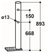 Schnellablauf-Trog 2,30 m (160 l) Modell 6223 für Wandmontage, Edelstahl