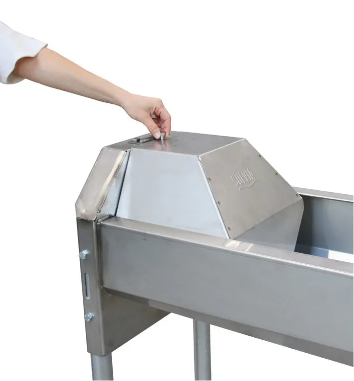 Schnellablauf-Trog 2,85 m (200 l) Modell 6728 für Wandmontage, Edelstahl