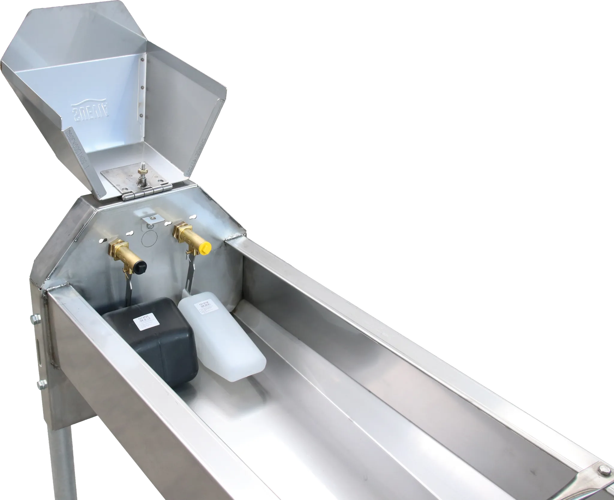 Schnellablauf-Trog 2,85 m (200 l) Modell 6728 für Wandmontage, Edelstahl