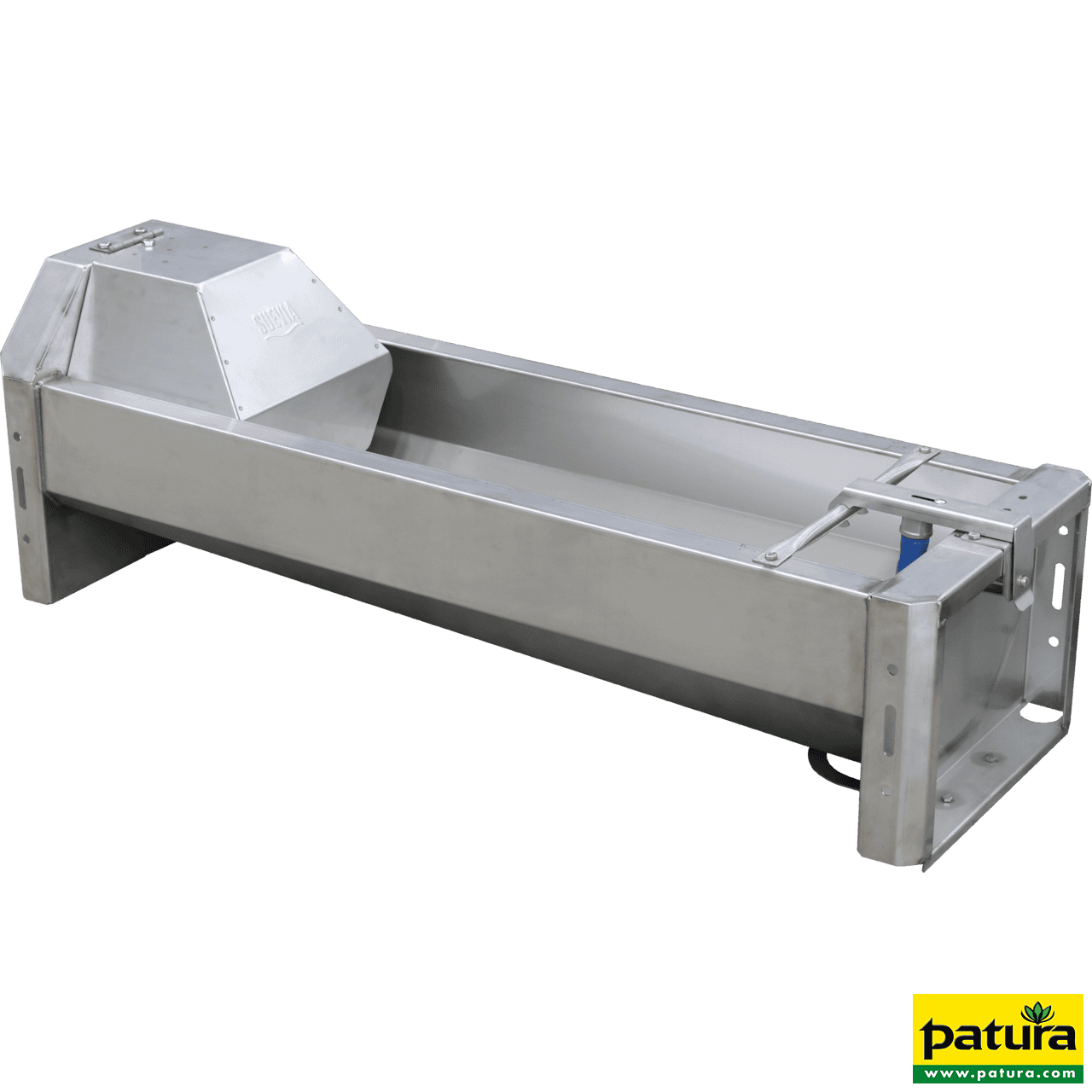 Schnellablauf-Trog, Edelstahl, 1,40 m, 100 l, Modell 6714, für Wandmontage, mit Stopfenhalter