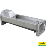 Schnellablauf-Trog, Edelstahl, 1,40 m, 100 l, Modell 6714, für Wandmontage, mit Stopfenhalter