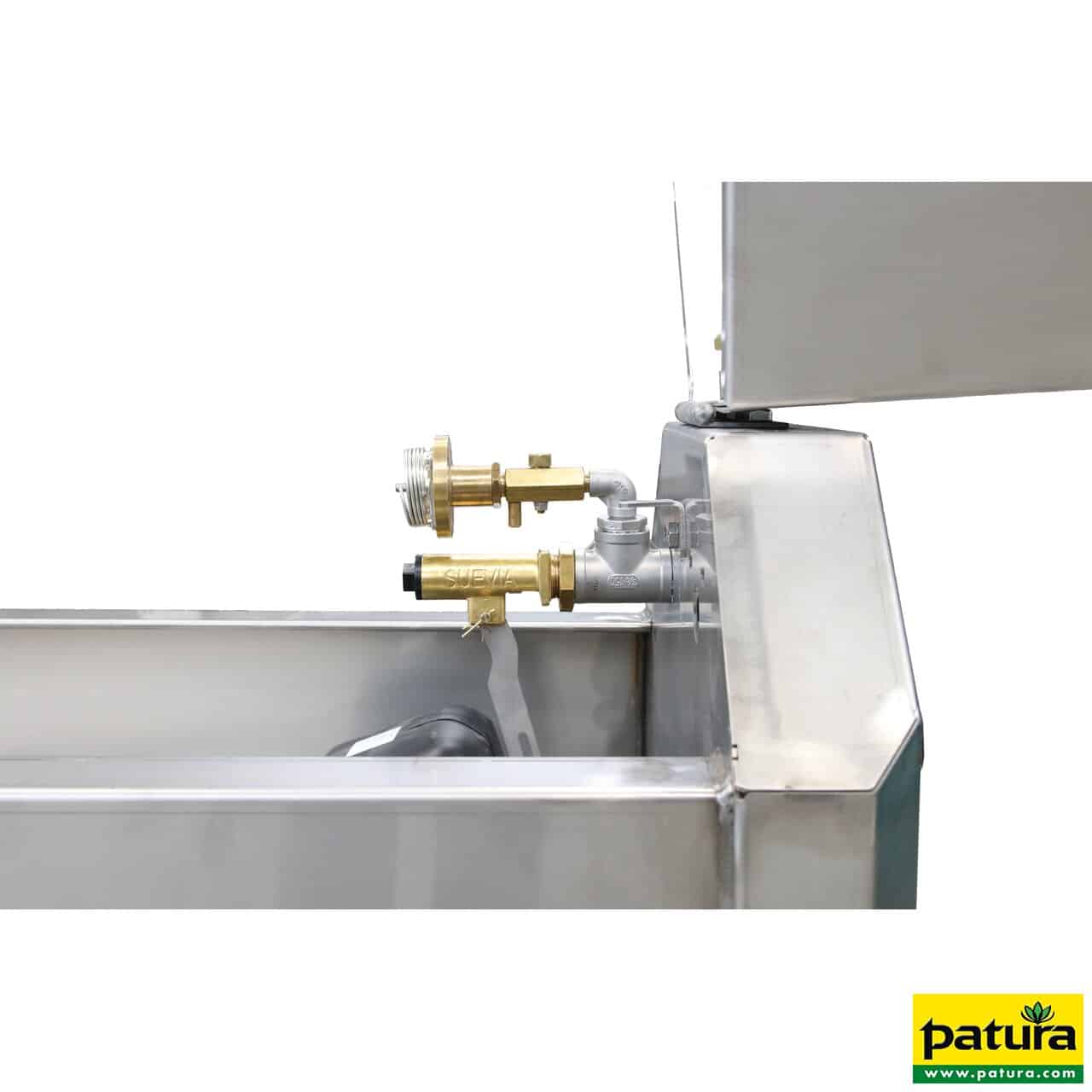 Schnellablauf-Trog 2,30 m (160 l) Modell 6223 für Wandmontage, Edelstahl