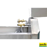 Schnellablauf-Trog, Edelstahl, 1,40 m, 100 l, Modell 6714, für Wandmontage, mit Stopfenhalter